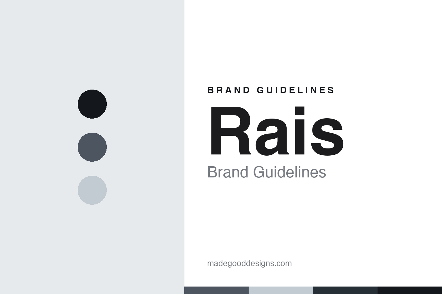 Rais brand guidelines — abstract colour discs and material texture (original homage; not a Rais product or logo)