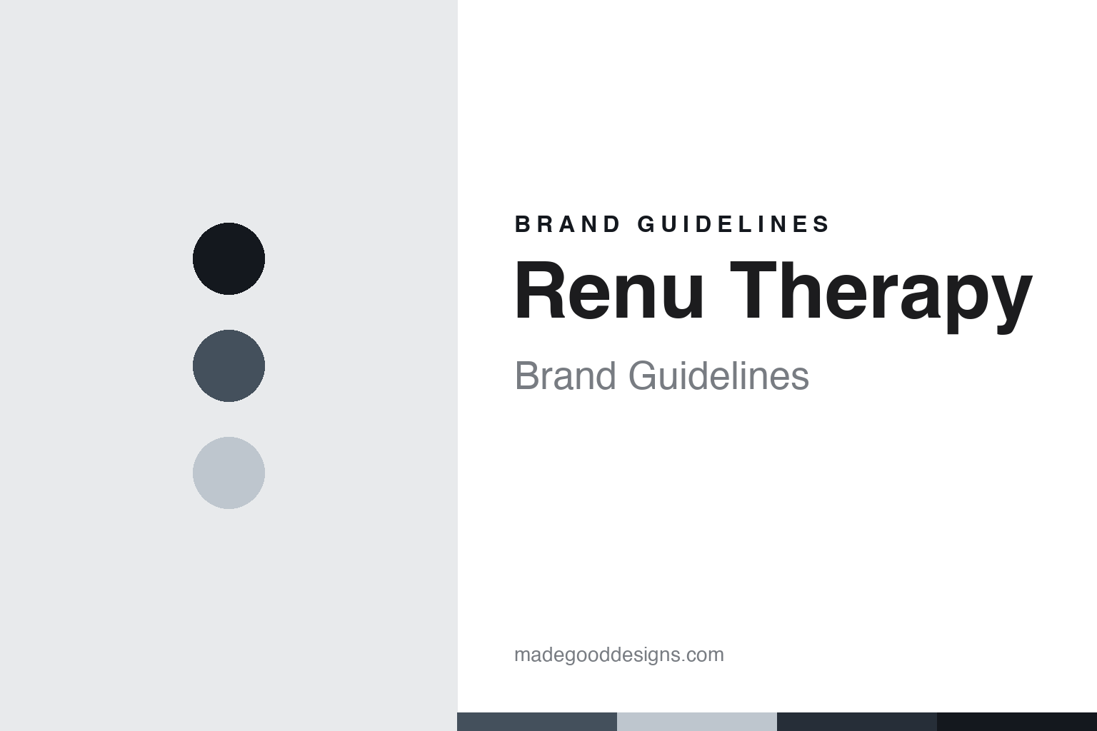 Renu Therapy brand guidelines — abstract colour discs and material texture (original homage; not a Renu Therapy product or logo)