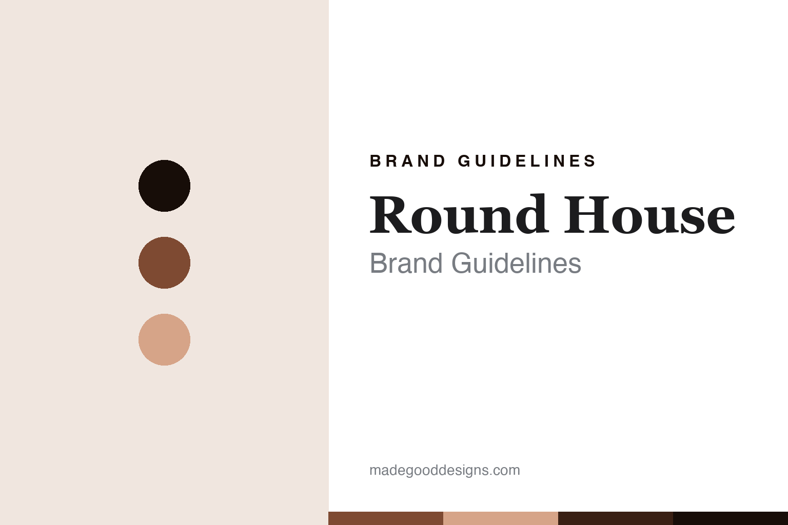 Round House brand guidelines cover — abstract worn-duck and wheat colour discs and denim/duck-canvas weave texture (homage; not a Round House garment or logo)