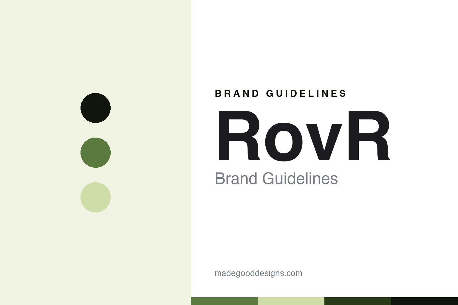 RovR brand guidelines abstract homage cover