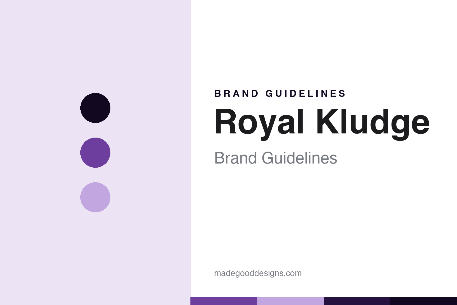 Royal Kludge brand guidelines — abstract wireless-violet palette and wireless-sans homage (not a Royal Kludge asset)