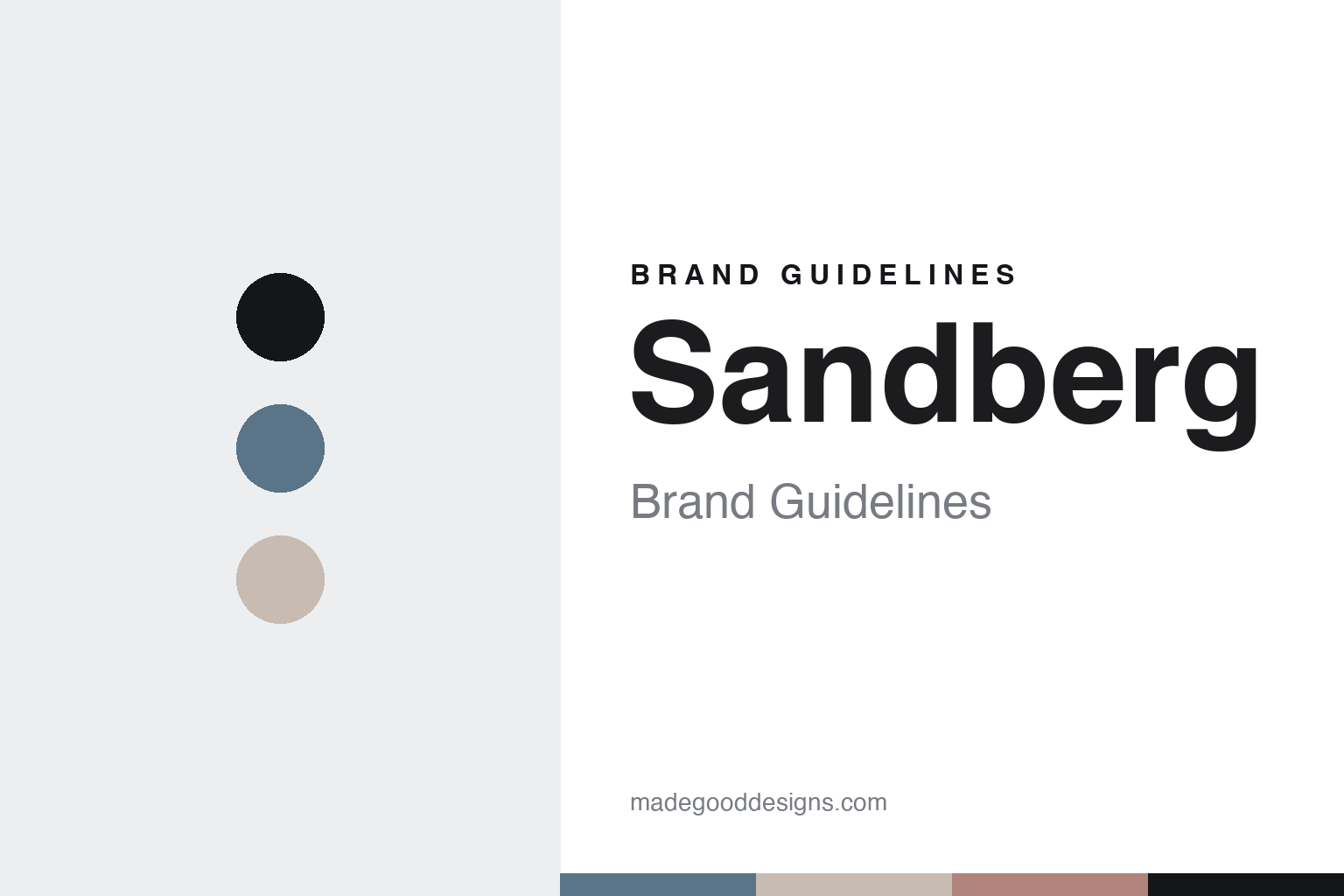 Sandberg brand guidelines cover — abstract colour discs and paper-texture homage, not a Sandberg design or wordmark