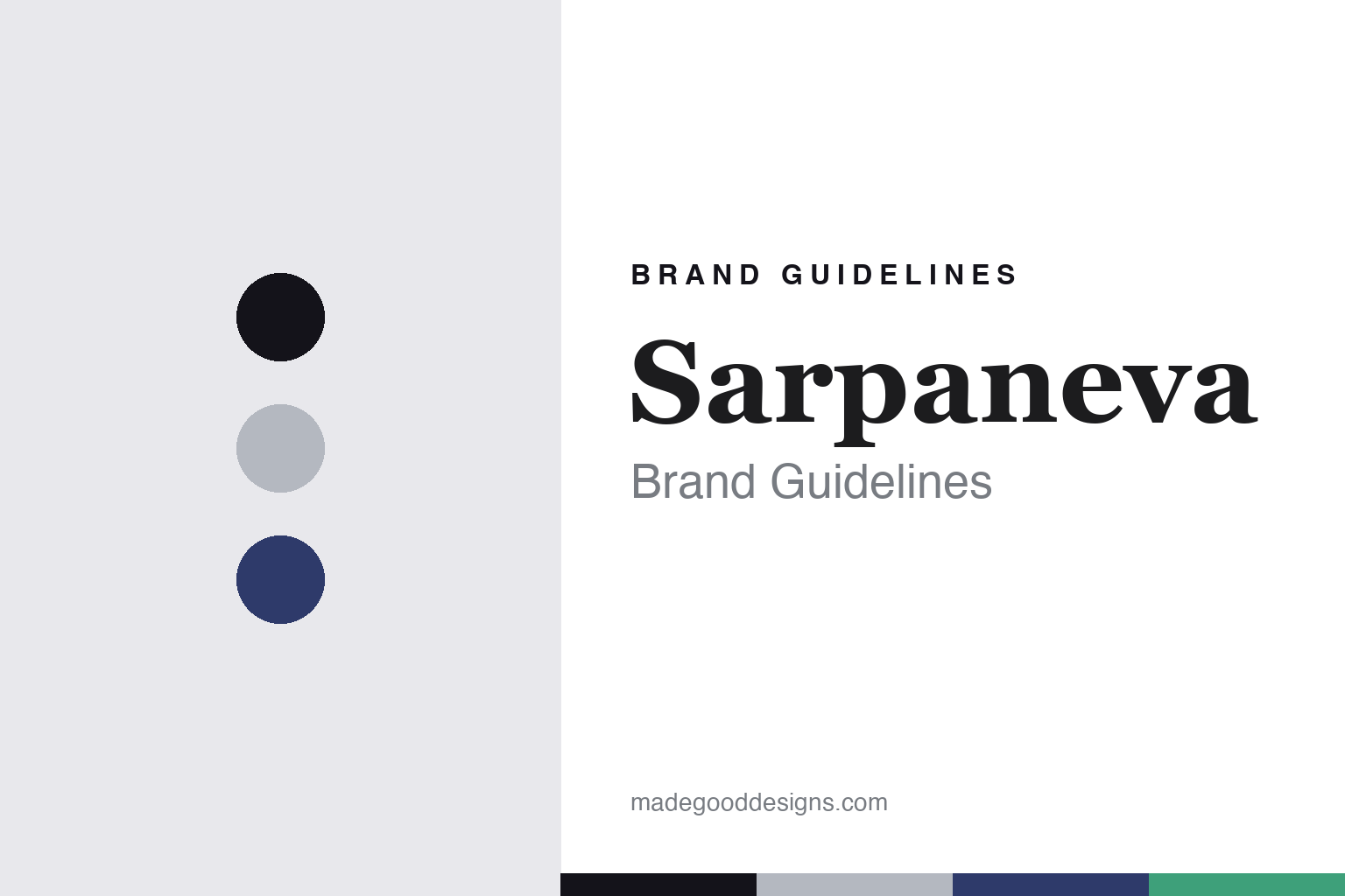 Sarpaneva brand guidelines — abstract colour-disc homage (silver moon and nocturne blue), not the Sarpaneva watches