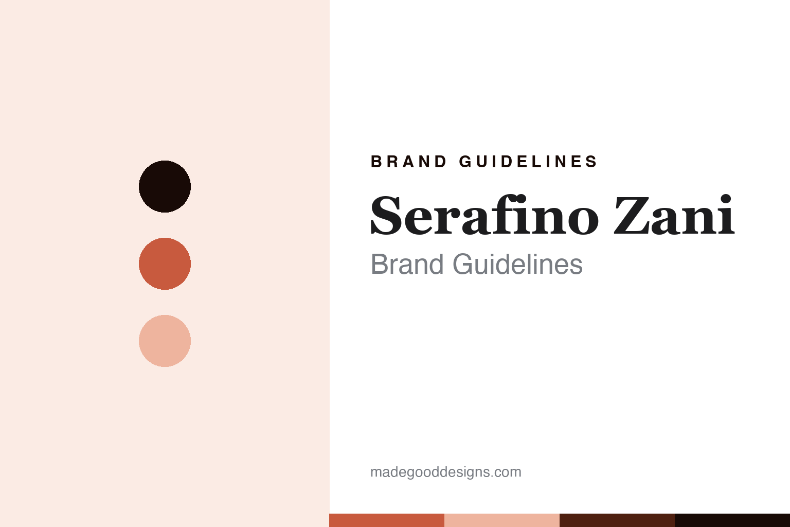 Serafino Zani Italian flatware brand guidelines abstract homage cover
