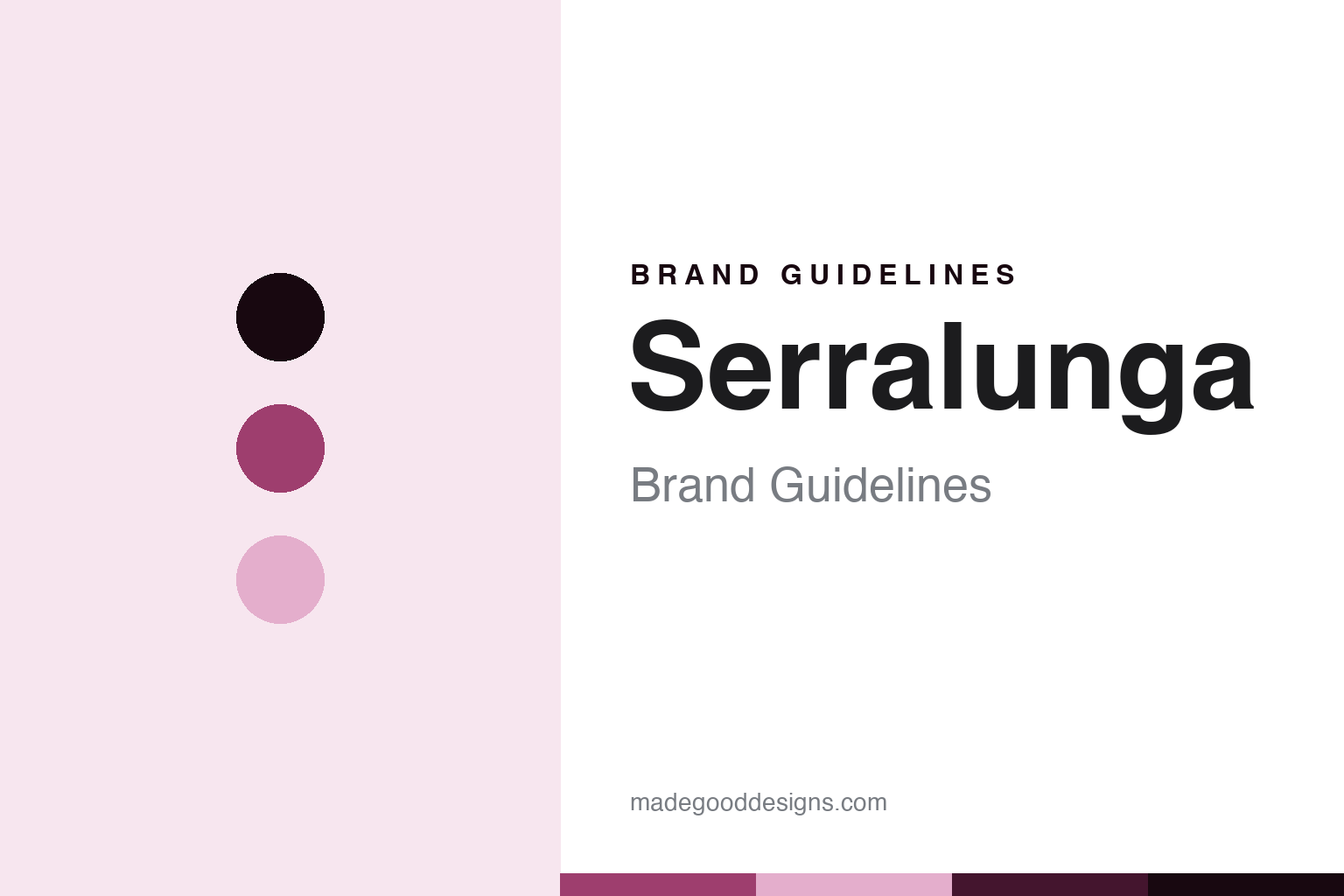 Serralunga brand guidelines cover - abstract design-plum discs and rotomoulded-plastic texture homage, no planter or model