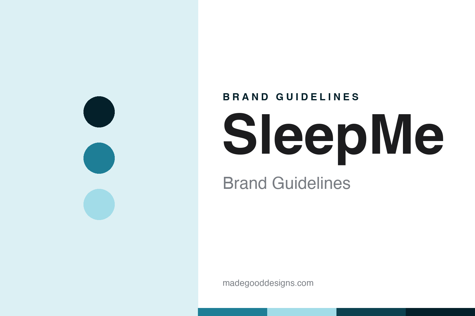 SleepMe brand guidelines — abstract colour discs and material texture (original homage; not a SleepMe product or logo)