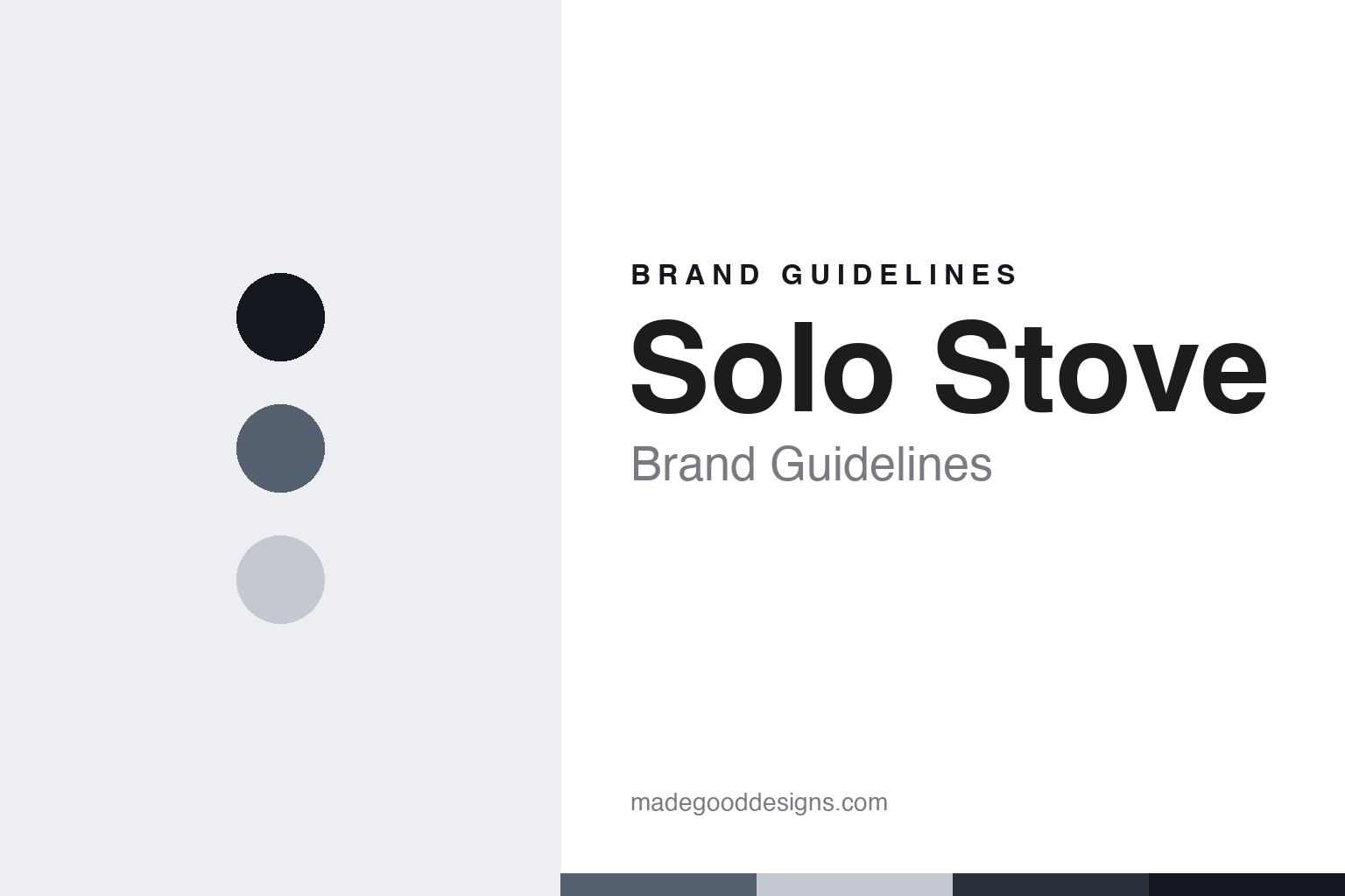 Solo Stove brand guidelines — abstract colour discs and material texture (original homage; not a Solo Stove product or logo)