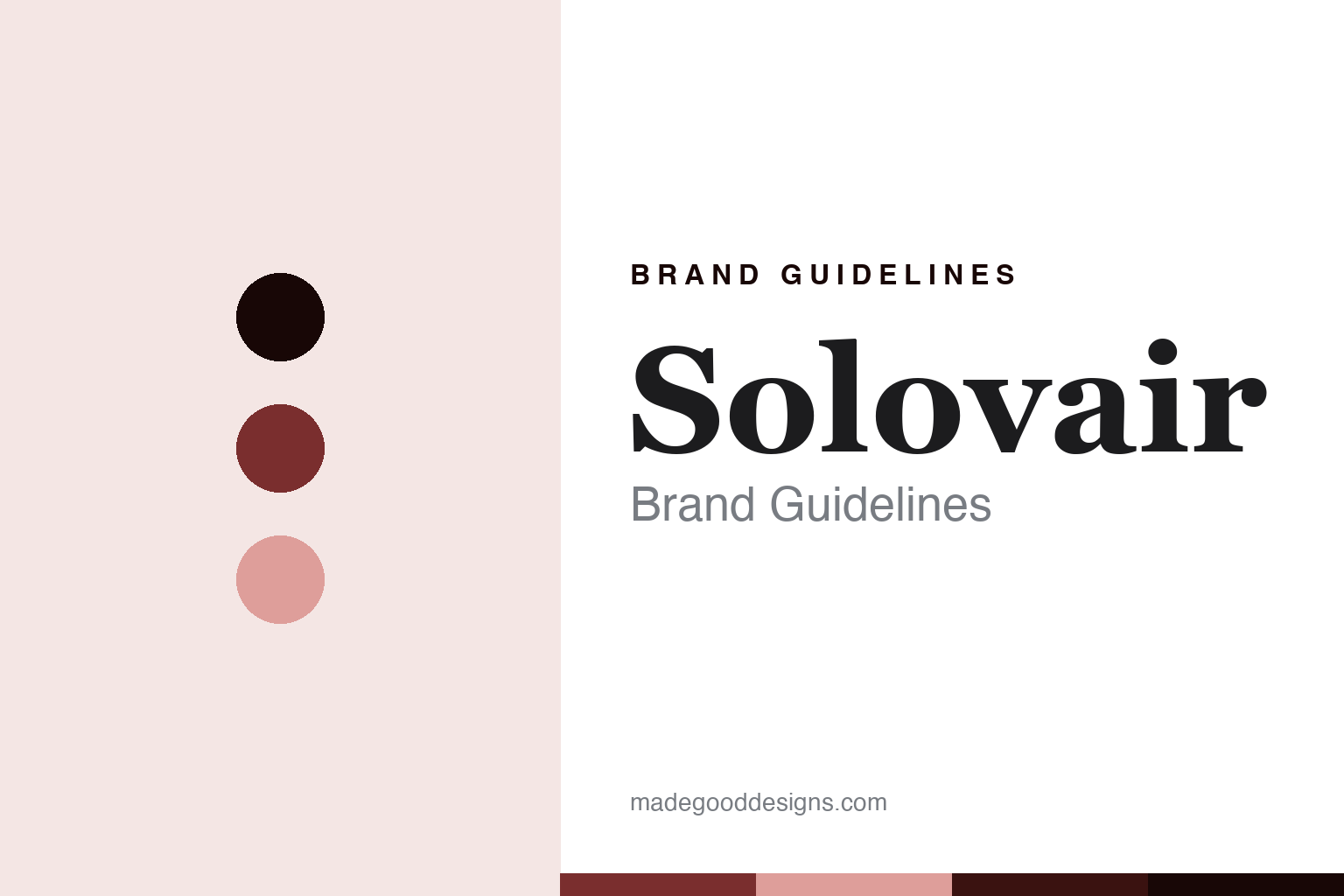 Solovair brand guidelines cover - abstract oxblood colour discs and welt-stitch texture