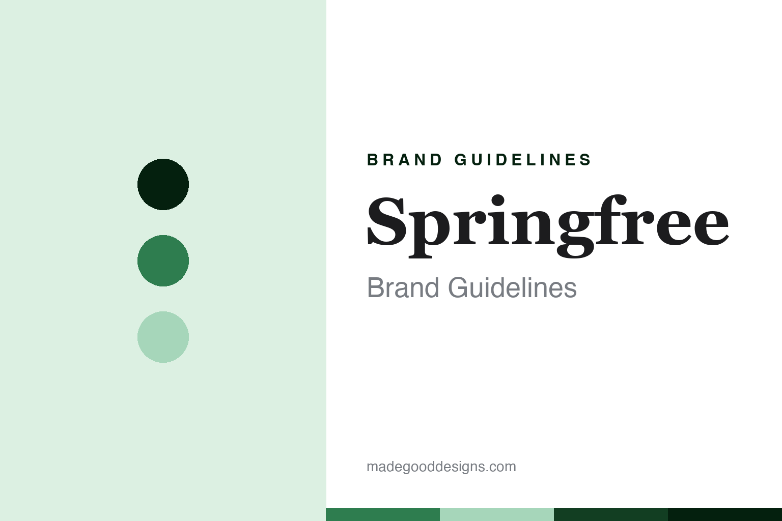Springfree Brand Guidelines: The Springless Design Invented in New Zealand, Run From Canada