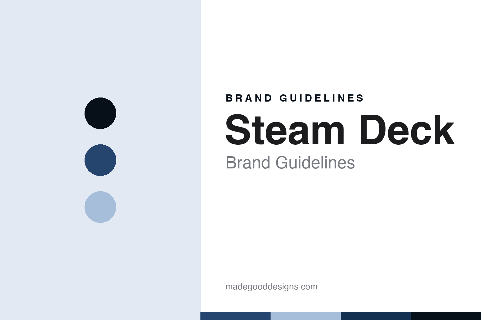 Steam Deck brand guidelines — abstract colour discs and material texture (original homage; not a Steam Deck product or logo)