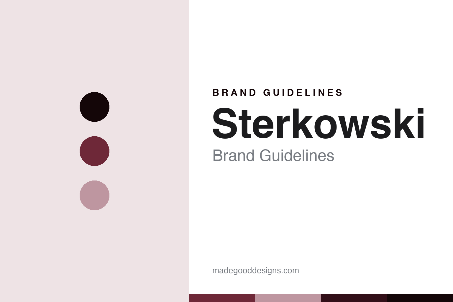Sterkowski brand guidelines — abstract burgundy colour discs and tweed/wool-texture homage, not a Sterkowski cap or label