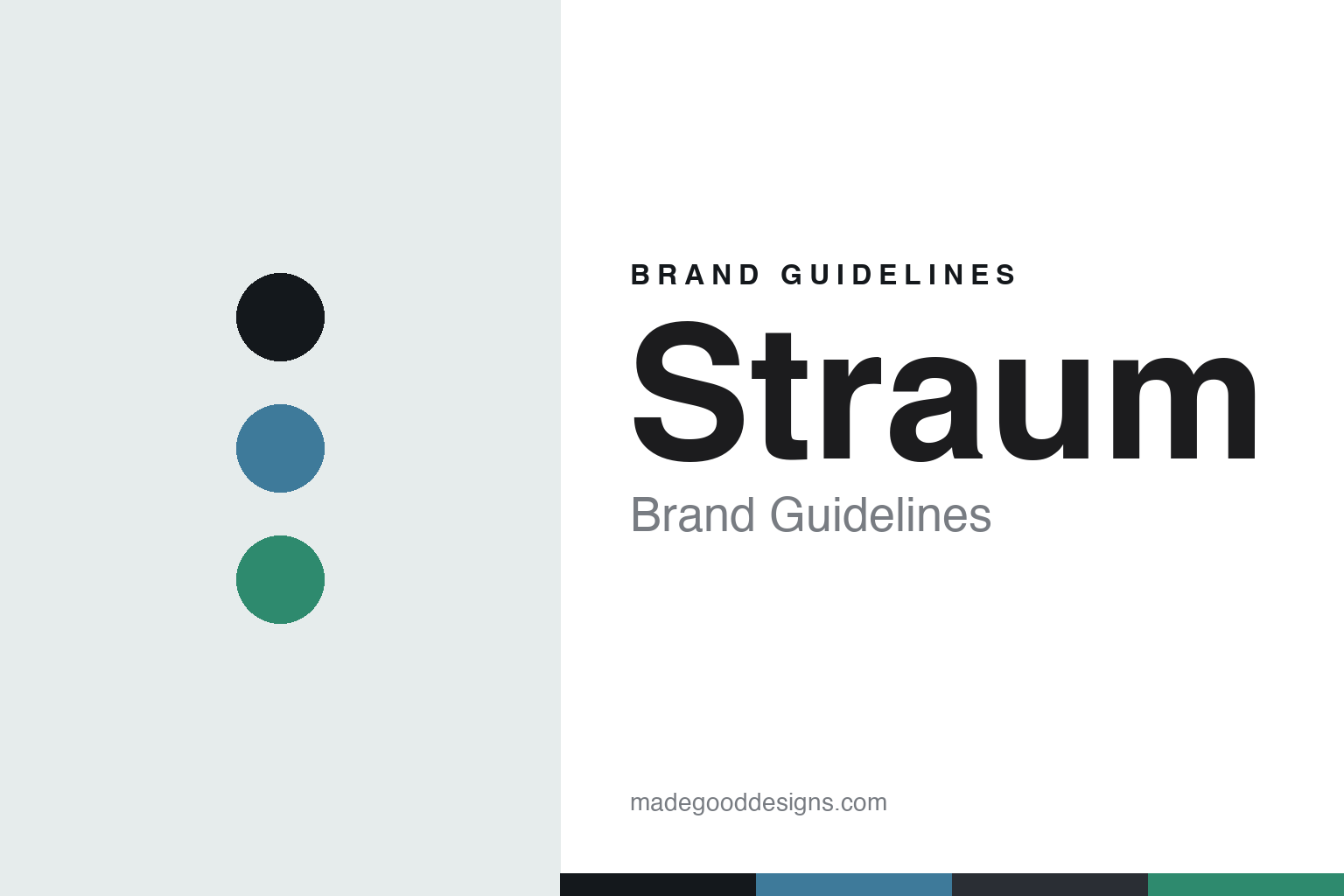 Straum brand guidelines — abstract colour-disc homage (glacier and borealis), not the Straum dials
