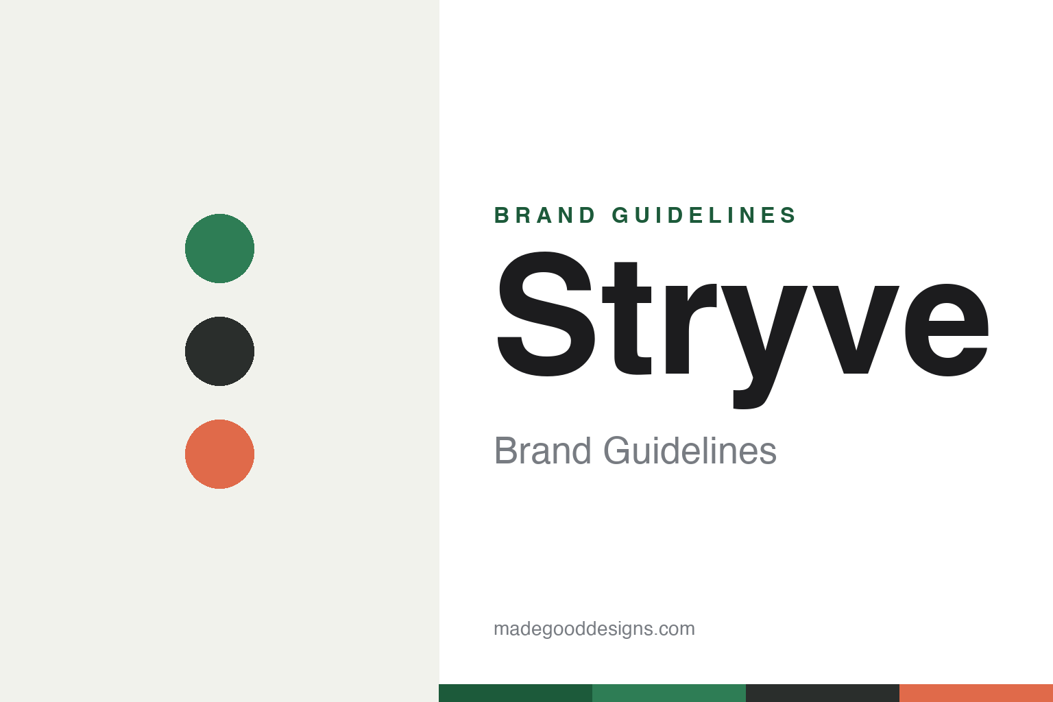Abstract health-forward palette homage for the Stryve brand guidelines (not the Stryve logo)