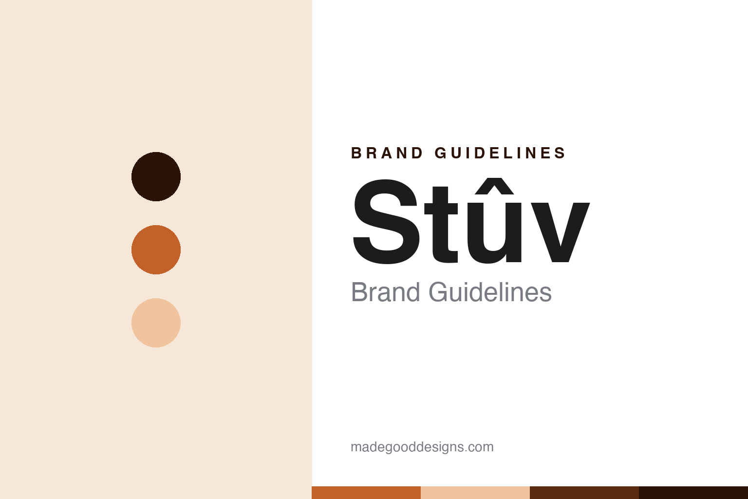Stûv brand guidelines — abstract colour discs and material texture (original homage; not a Stûv product or logo)