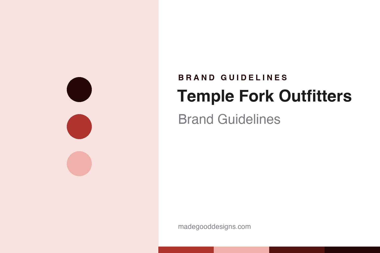 Temple Fork Outfitters brand guidelines — abstract colour discs and material texture (original homage; not a Temple Fork Outfitters product or logo)