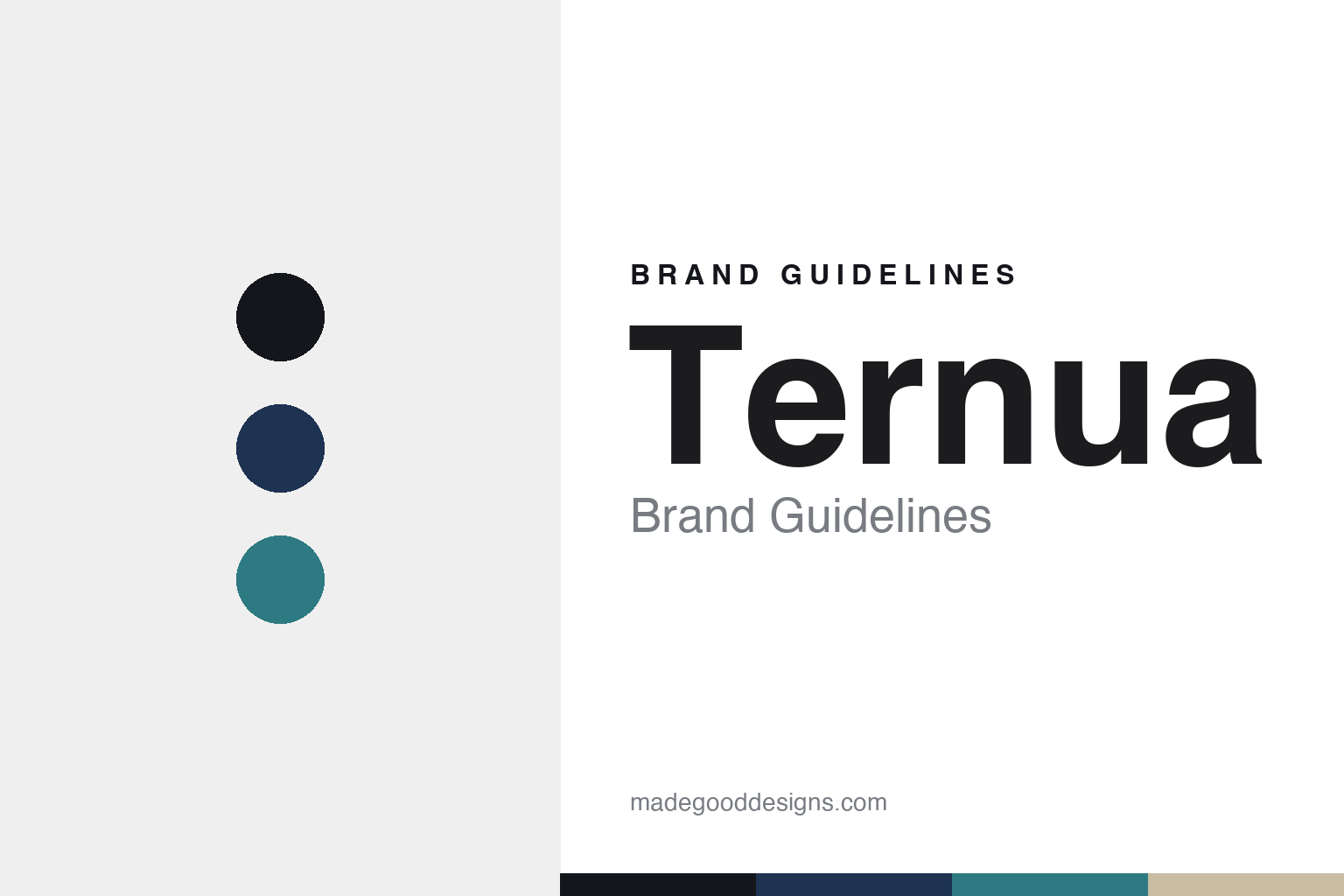 Ternua brand guidelines cover — abstract deep-sea colour-disc homage (not the Ternua logo)