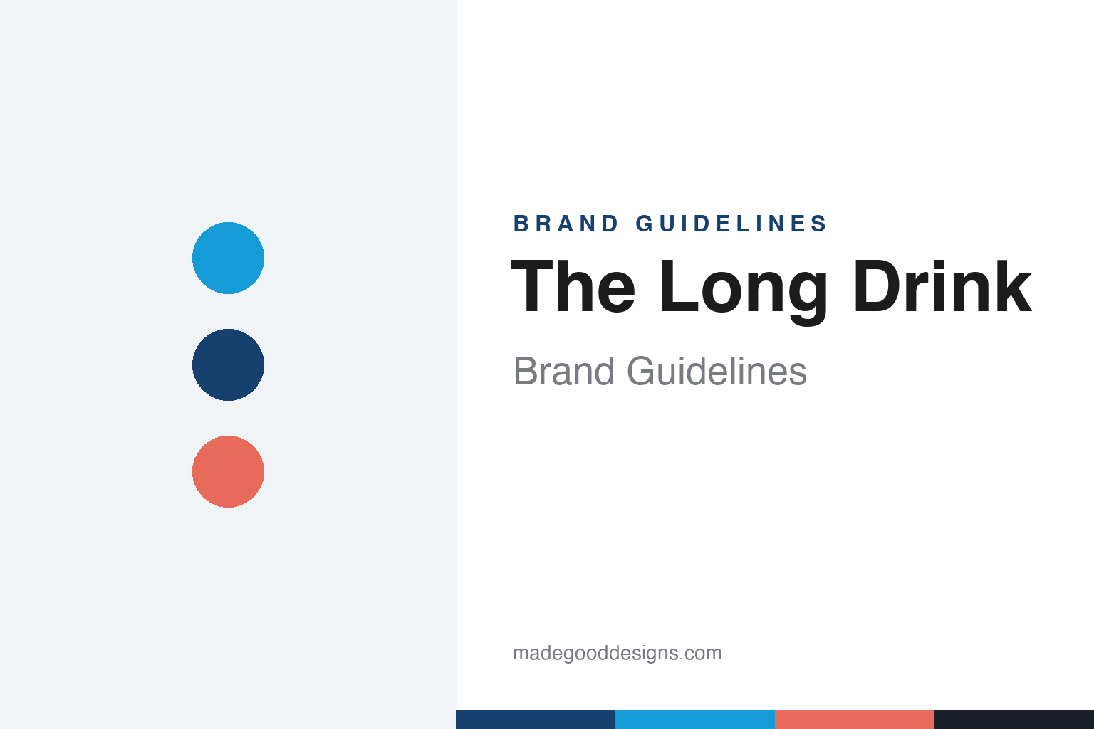Abstract Nordic-blue palette homage for The Long Drink brand guidelines (not the Long Drink logo)