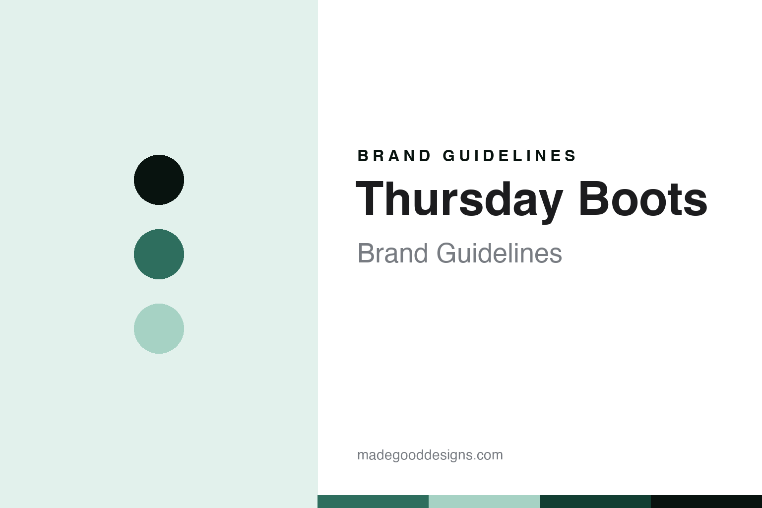 Thursday Boots Brand Guidelines: New York Branding, Made in León