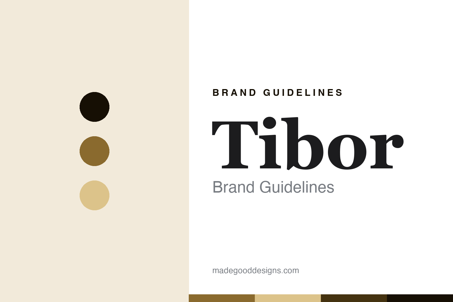 Tibor brand guidelines — abstract machined gold-frame homage cover (editorial, unofficial)