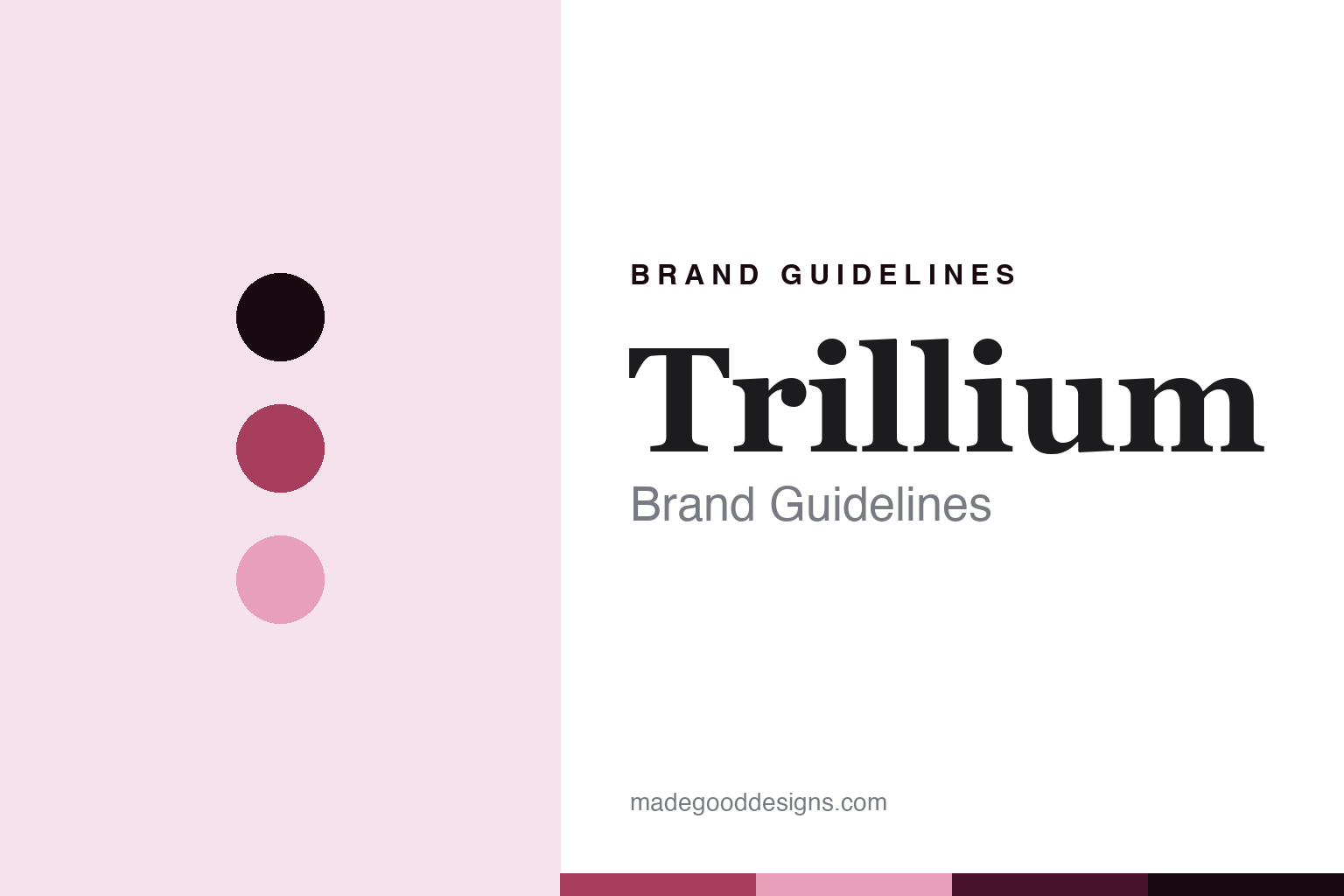 Trillium brand guidelines — abstract wildflower-rose palette and botanical-serif homage (not a Trillium asset)