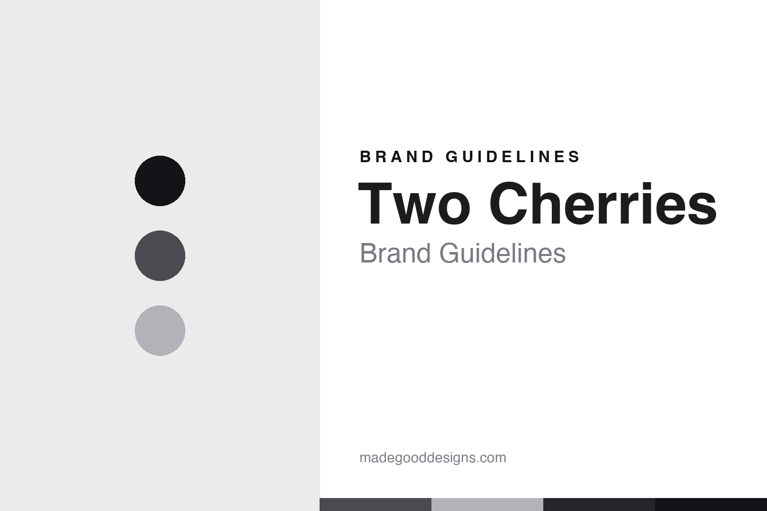 Two Cherries brand guidelines cover — abstract forge-steel and beech colour discs and forged-steel texture (homage; not a Two Cherries chisel or logo)