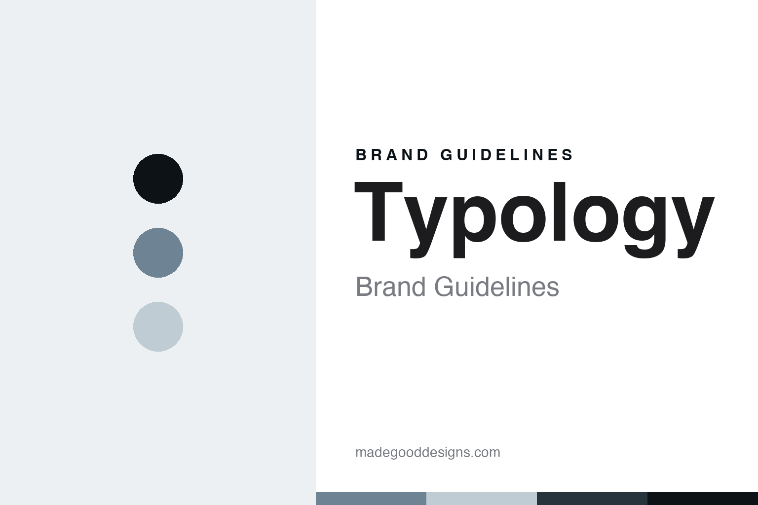 Typology brand guidelines abstract homage cover: clinical-grey colour discs and serum texture, not an official asset