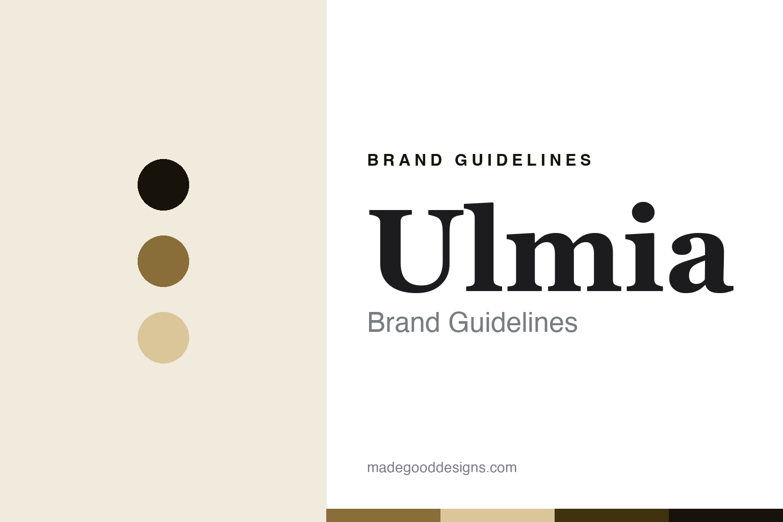 Ulmia brand guidelines cover — abstract beech and steel colour discs and beech/wood-grain texture (homage; not an Ulmia bench or logo)