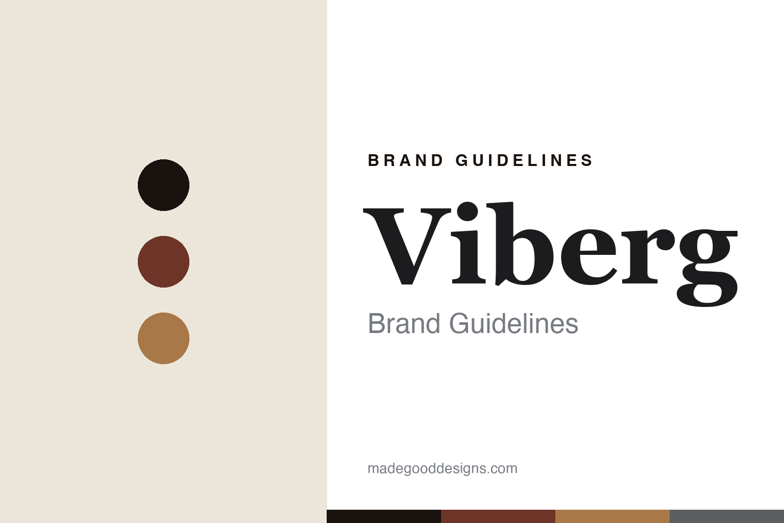 Viberg brand guidelines — abstract colour-disc homage cover (cordovan and leather)