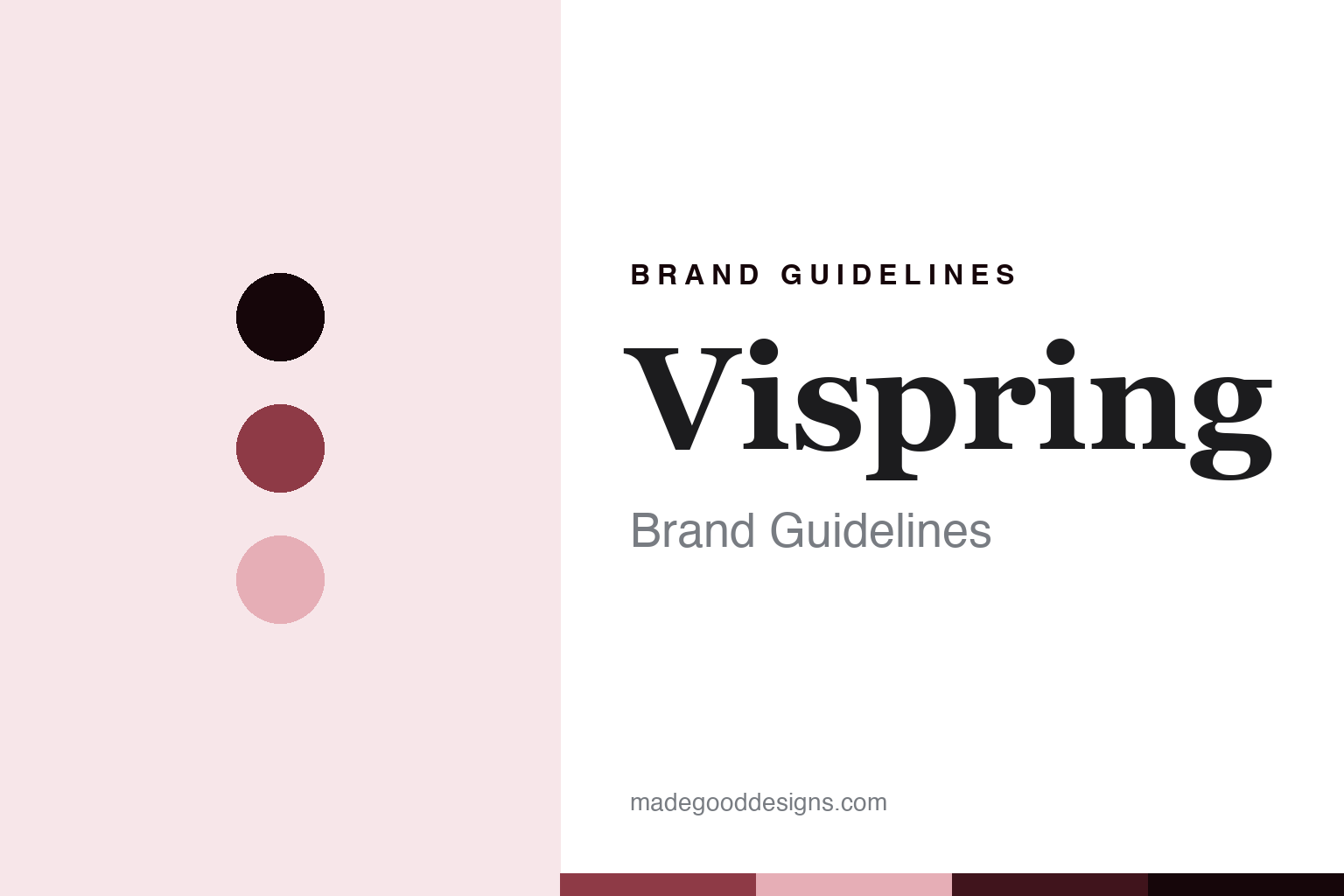 Vispring brand guidelines cover - abstract burgundy discs and pocket-spring texture homage, no bed or logo