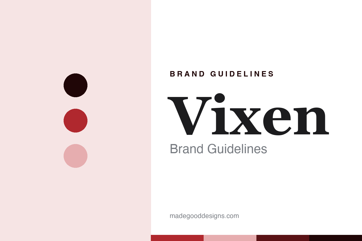 Vixen brand guidelines — abstract Polarie-crimson colour discs and optical-glass texture (original homage; not a Vixen product or logo)