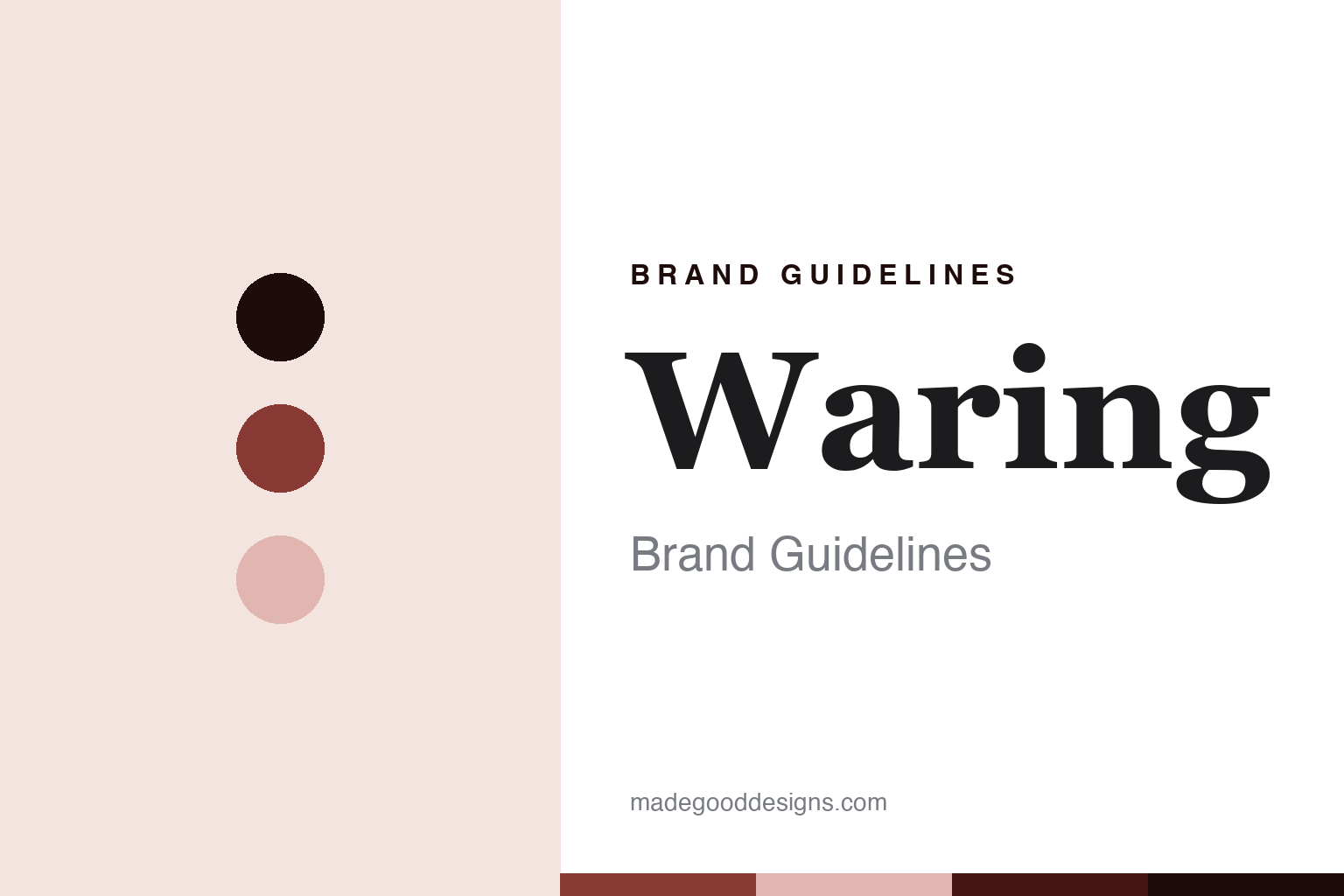 Waring Brand Guidelines: The Pioneering Blendor