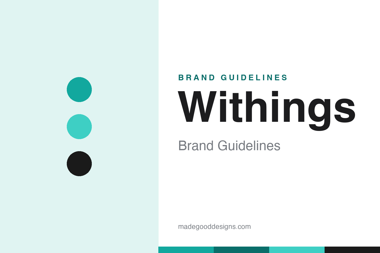 Abstract homage to Withings — teal discs and colour band, not the Withings wordmark