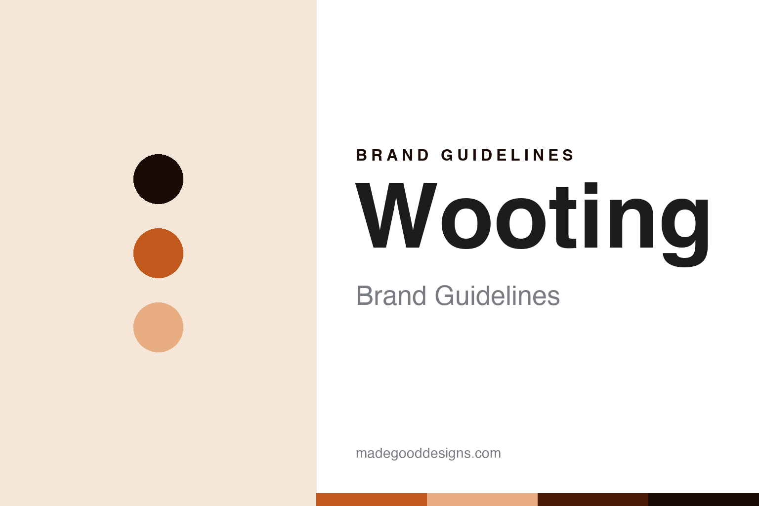 Wooting brand guidelines — abstract analog-orange palette and analog-sans homage (not a Wooting asset)