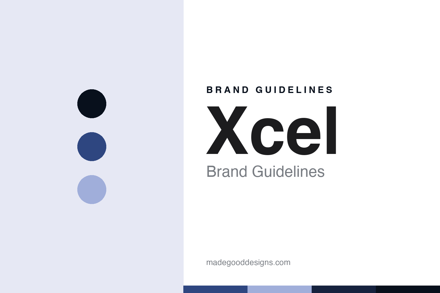 Xcel wetsuits brand guidelines — abstract ocean-indigo palette and specialist-sans cover homage (not affiliated)