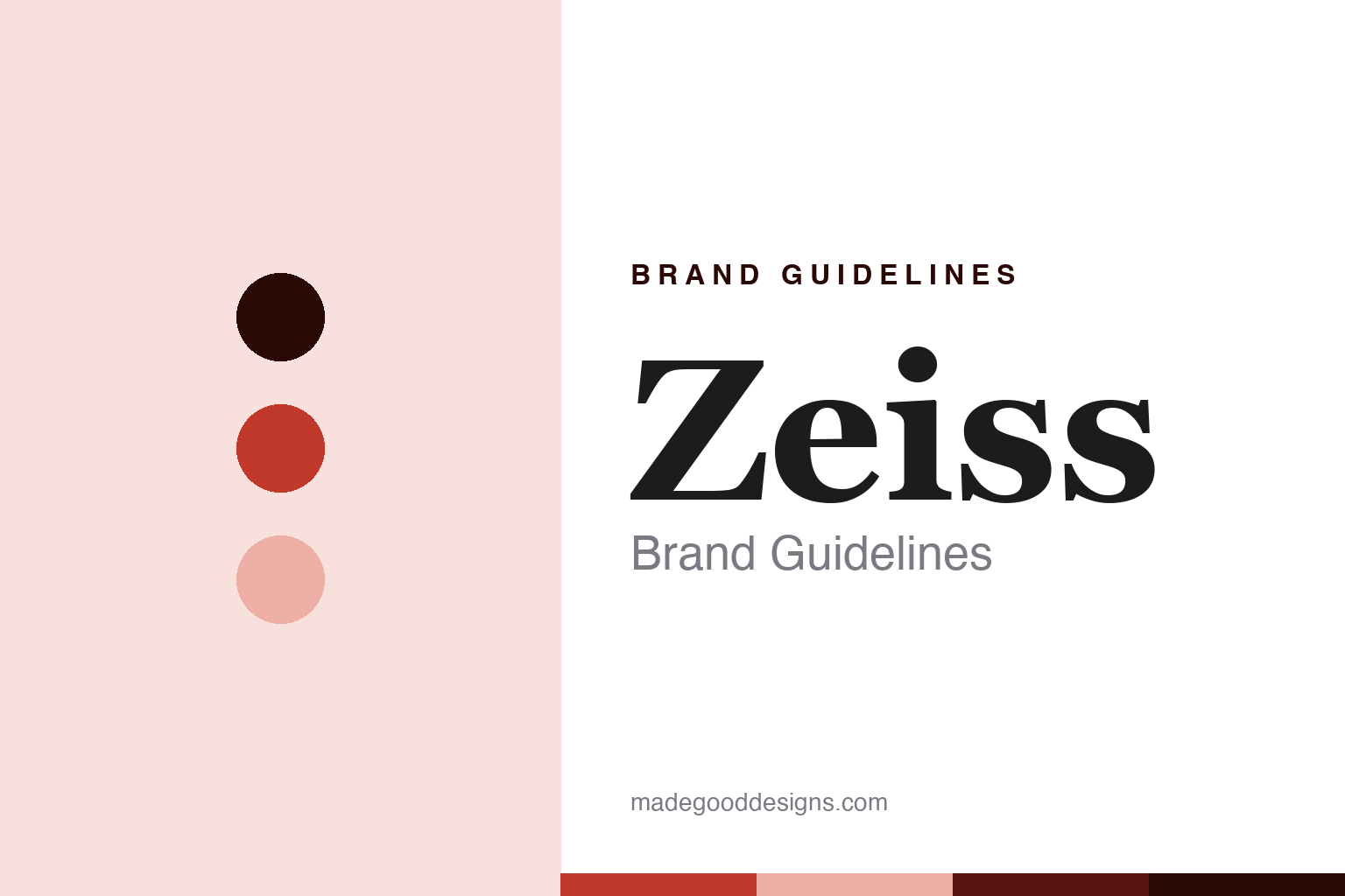Zeiss brand guidelines — abstract colour discs and material texture (original homage; not a Zeiss product or logo)
