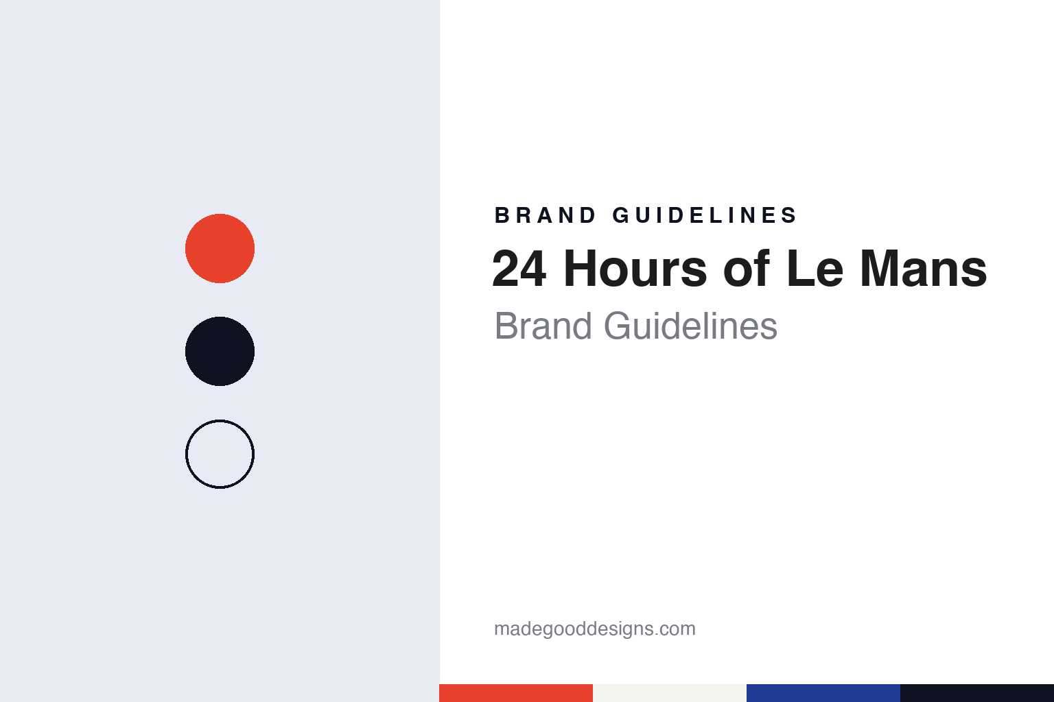 24 Hours of Le Mans brand guidelines — abstract colour discs and material texture (original homage; not a 24 Hours of Le Mans product or logo)