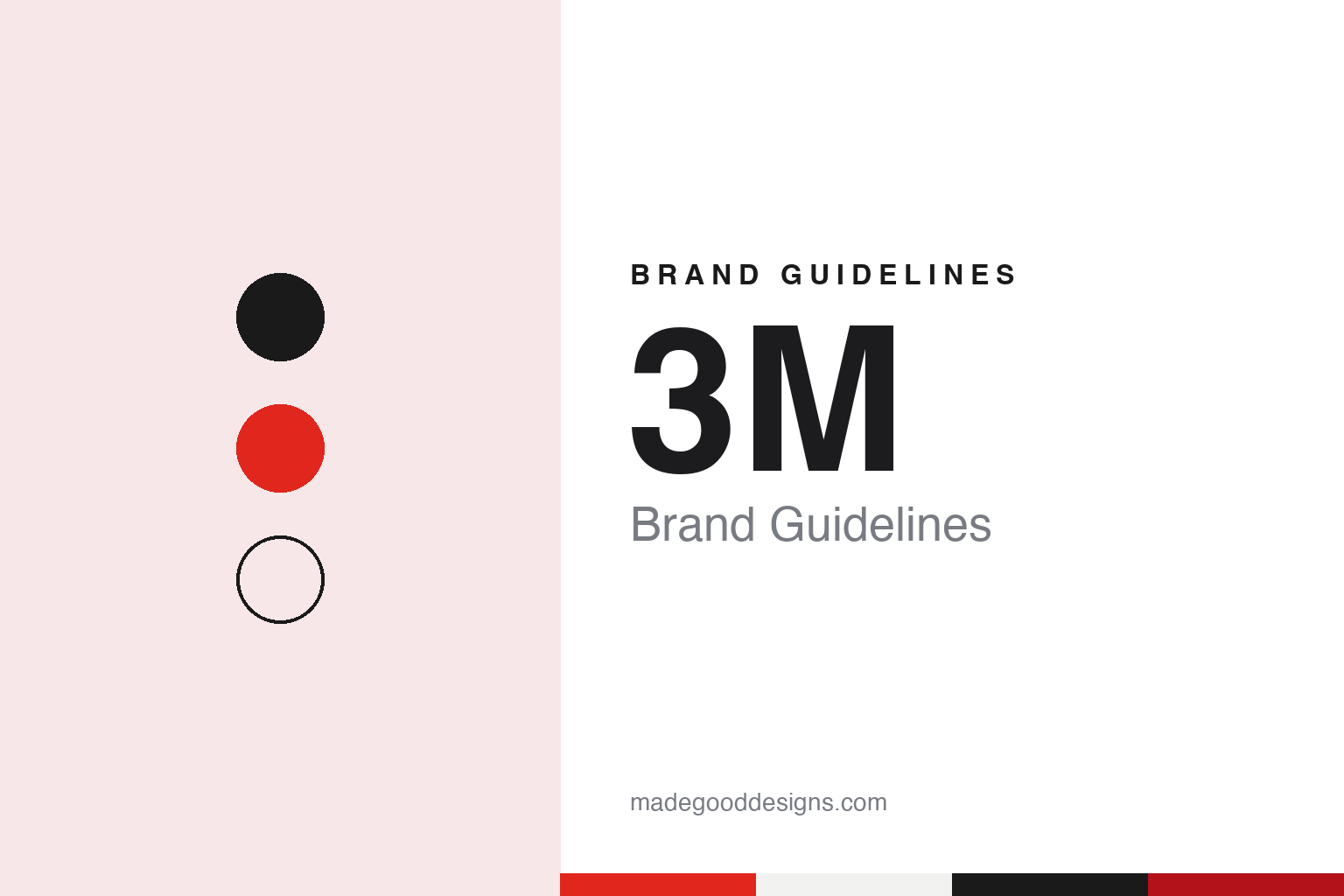 3M brand guidelines — abstract colour discs and material texture (original homage; not a 3M product or logo)