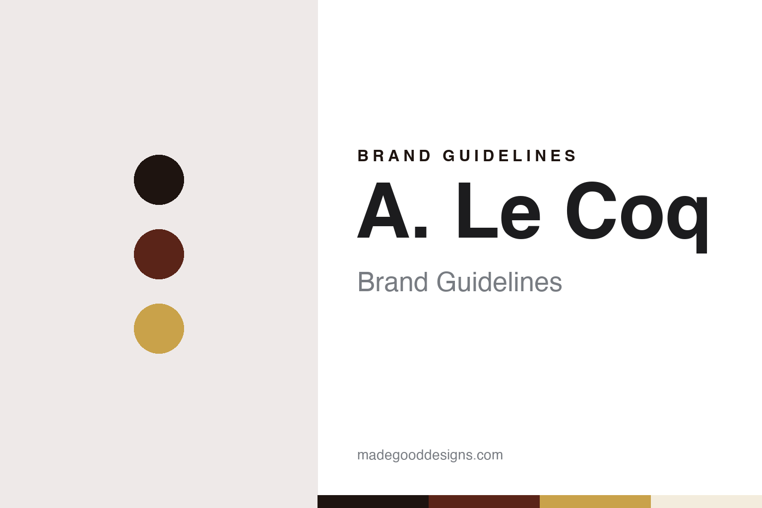 A. Le Coq Brand Guidelines: The Tartu Brewery That Took Its Name From a London Stout Trader