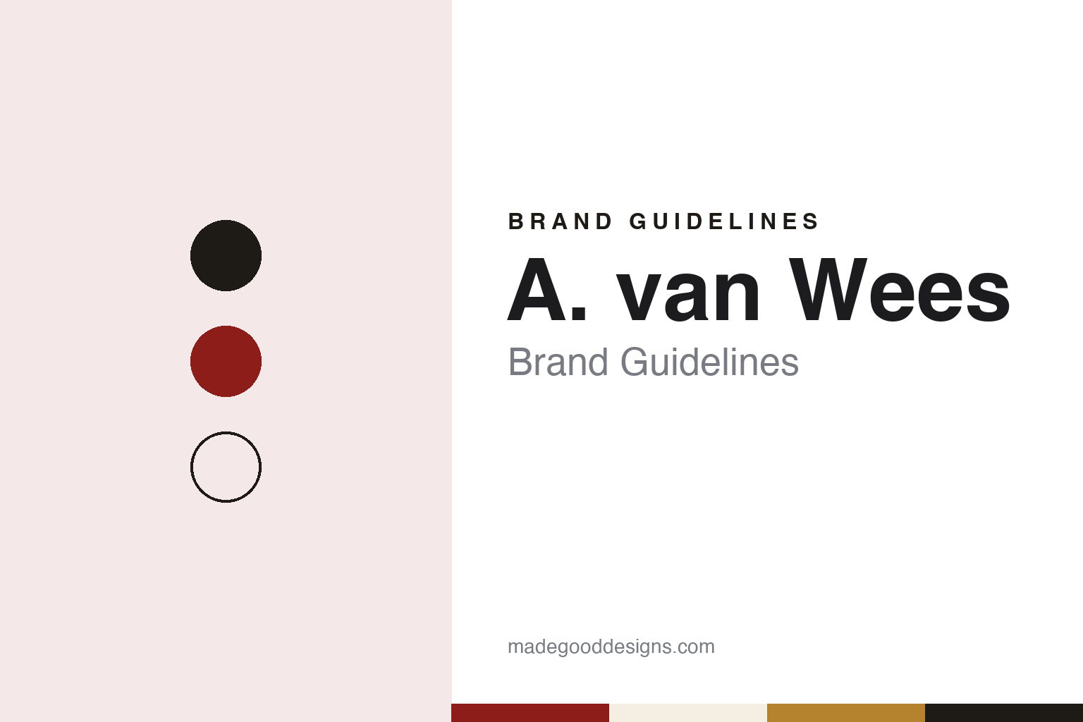 A. van Wees Brand Guidelines: The Jordaan Genever Distillery Behind De Ooievaar