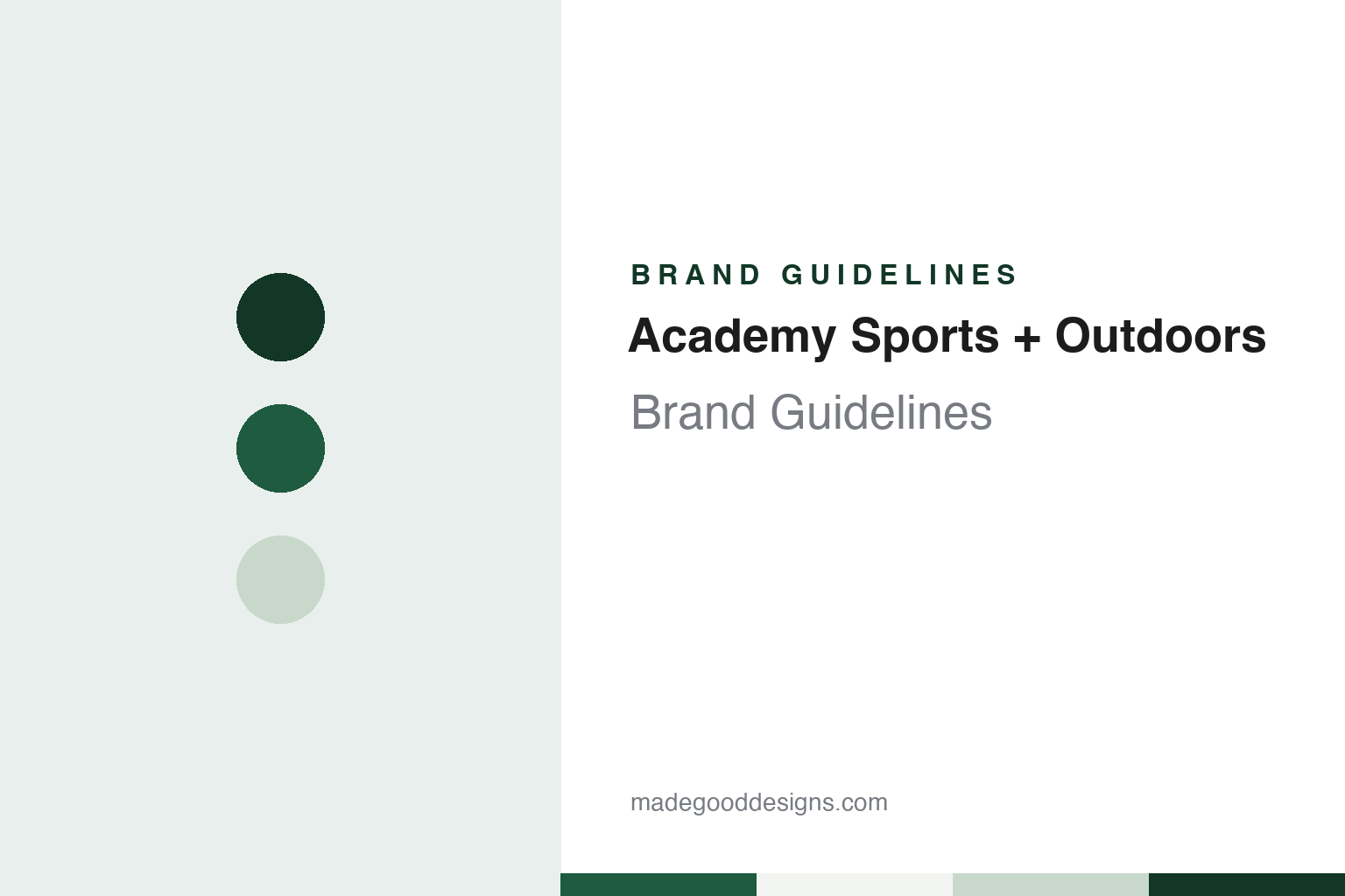 Academy Sports + Outdoors Brand Guidelines: A San Antonio Name Borrowed From a School
