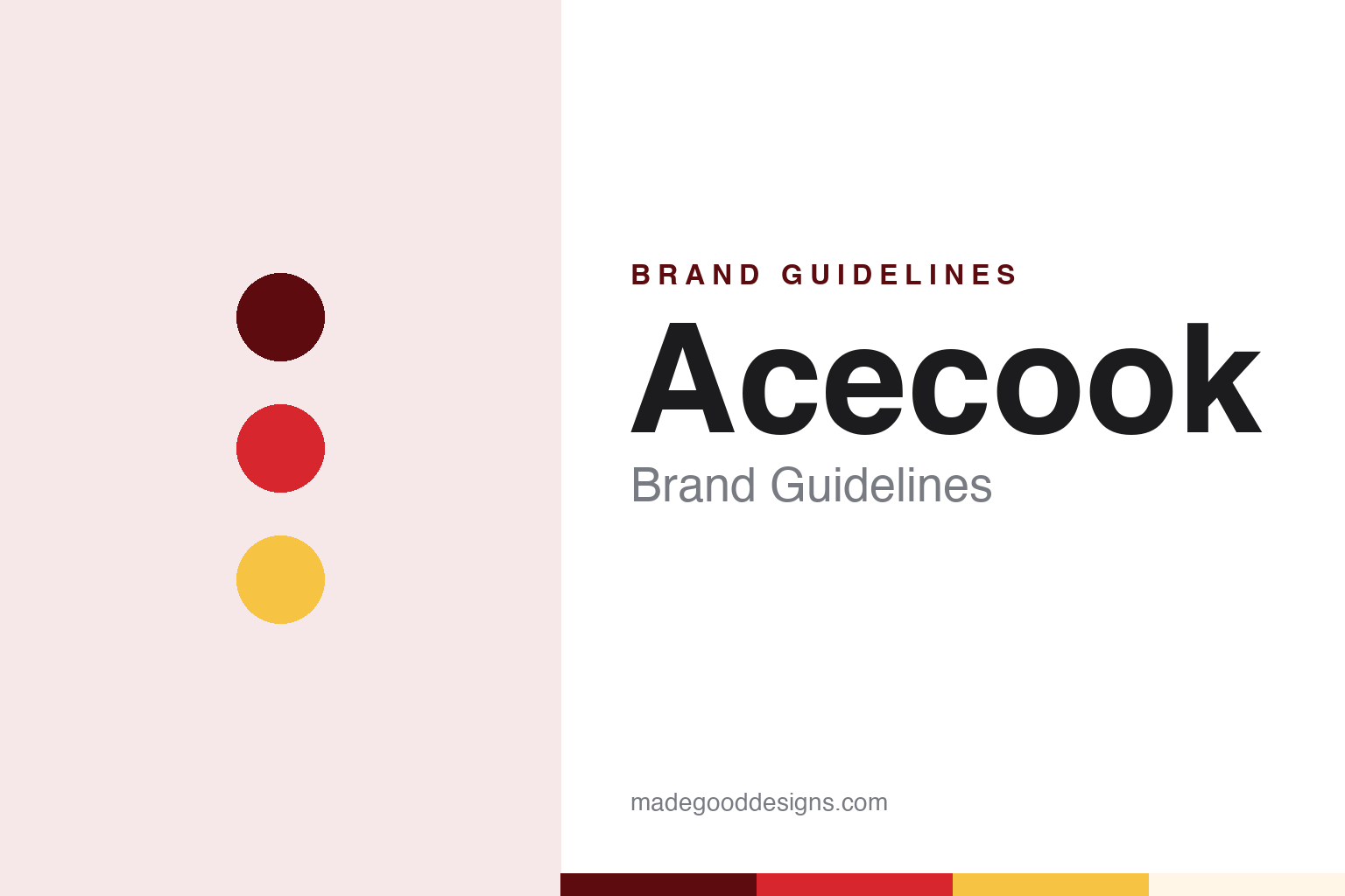 Acecook brand guidelines — abstract colour discs and material texture (original homage; not a Acecook product or logo)