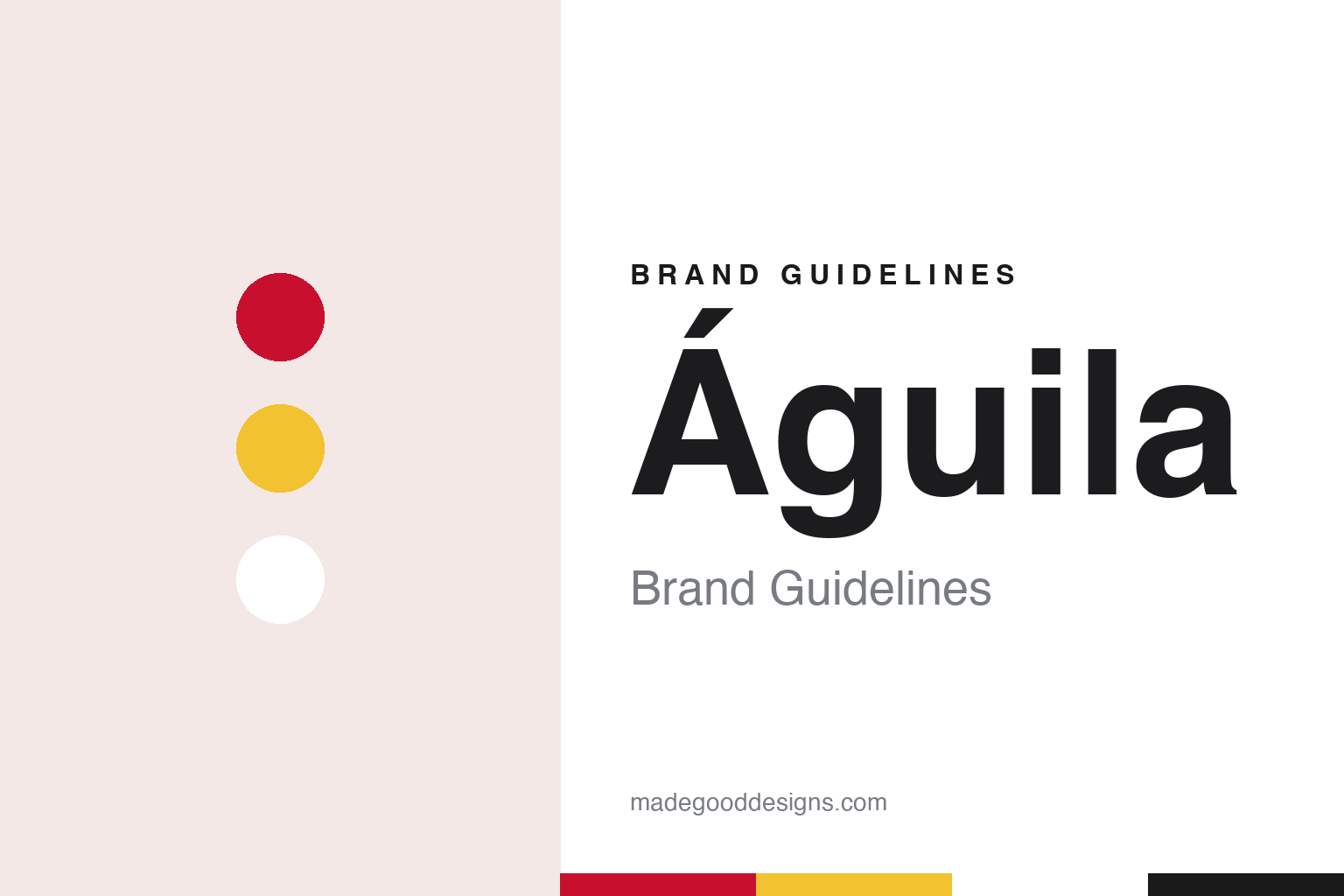 Águila brand guidelines — abstract colour discs and material texture (original homage; not a Águila product or logo)