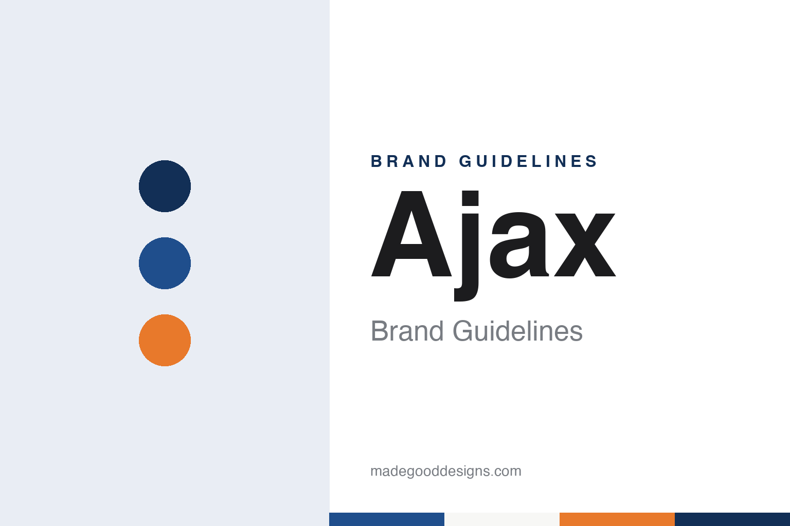 Ajax brand guidelines — abstract colour discs and material texture (original homage; not a Ajax product or logo)