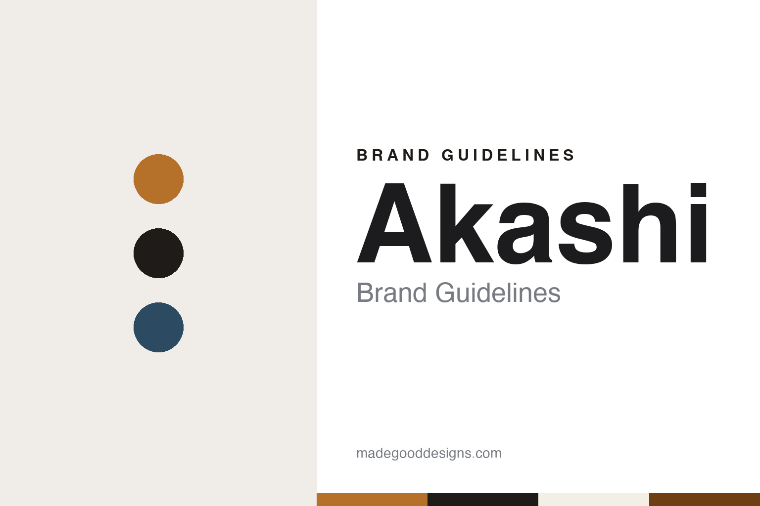 Akashi brand guidelines — abstract colour discs and material texture (original homage; not a Akashi product or logo)