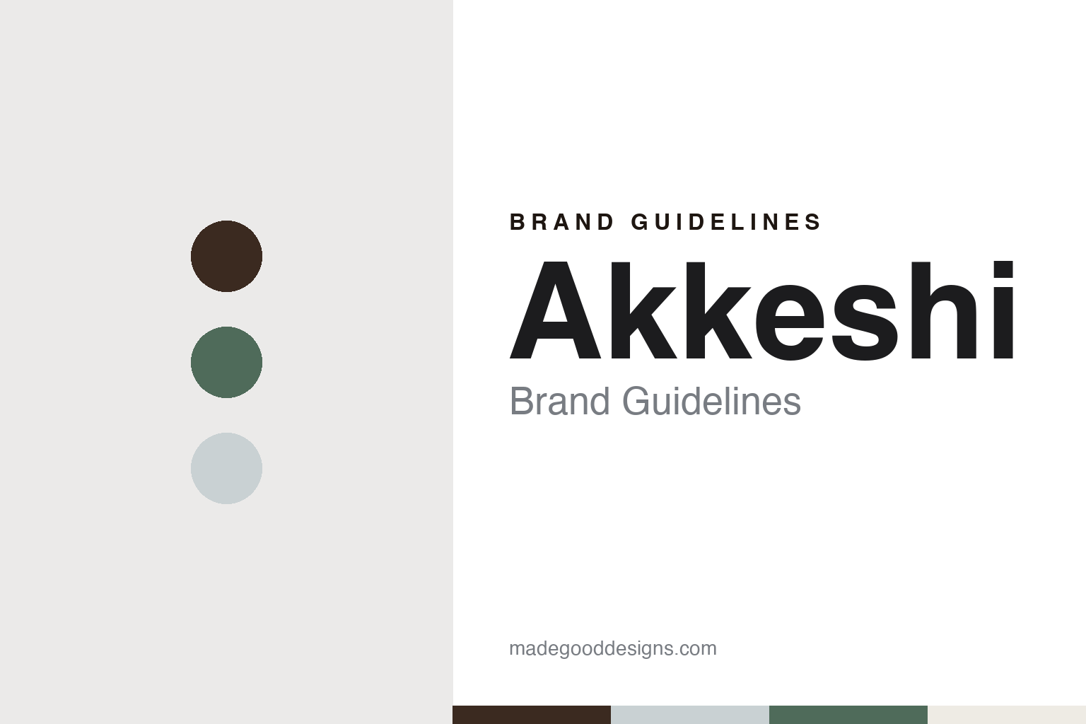Akkeshi brand guidelines — abstract colour discs and material texture (original homage; not a Akkeshi product or logo)