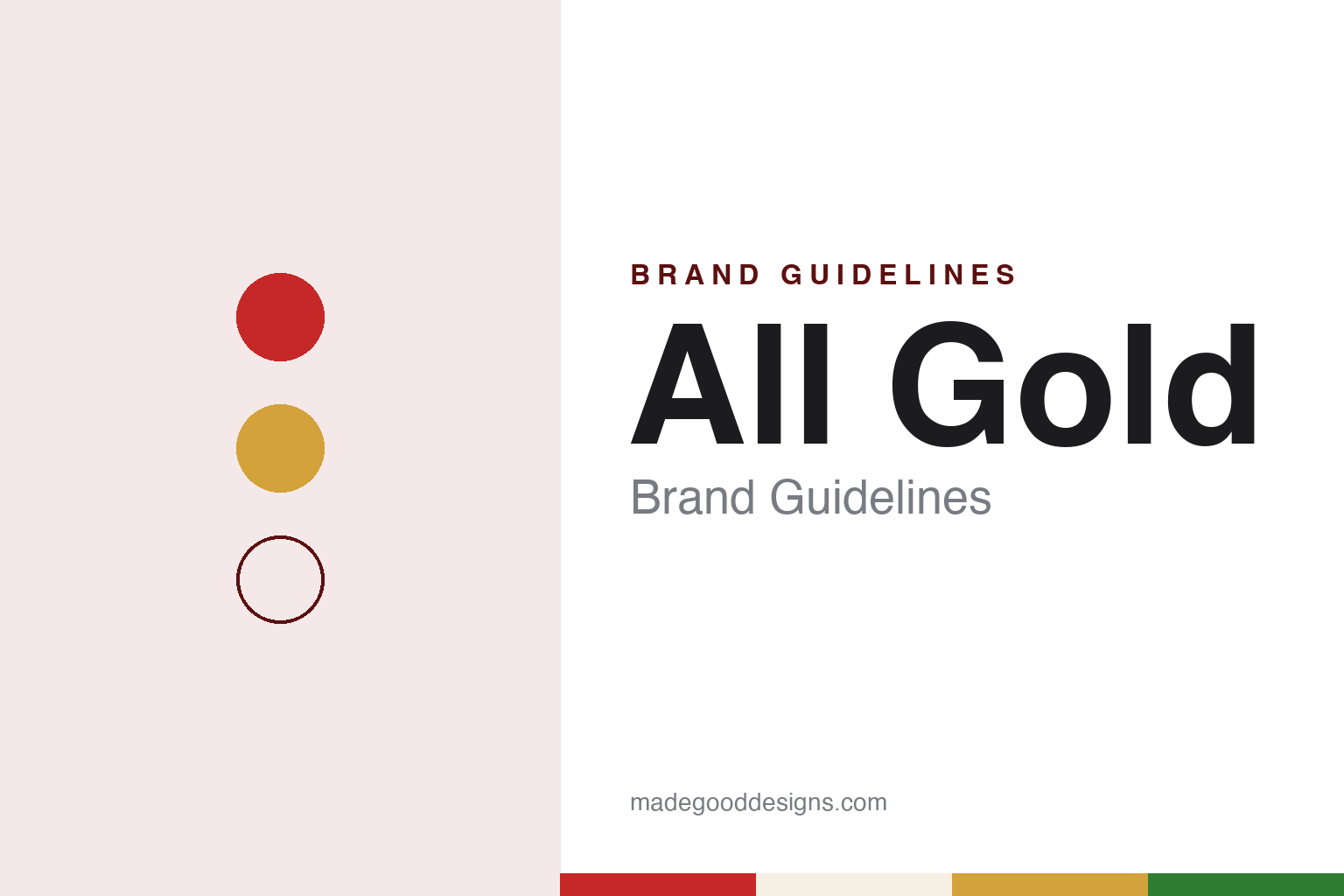 All Gold brand guidelines — abstract colour discs and material texture (original homage; not a All Gold product or logo)