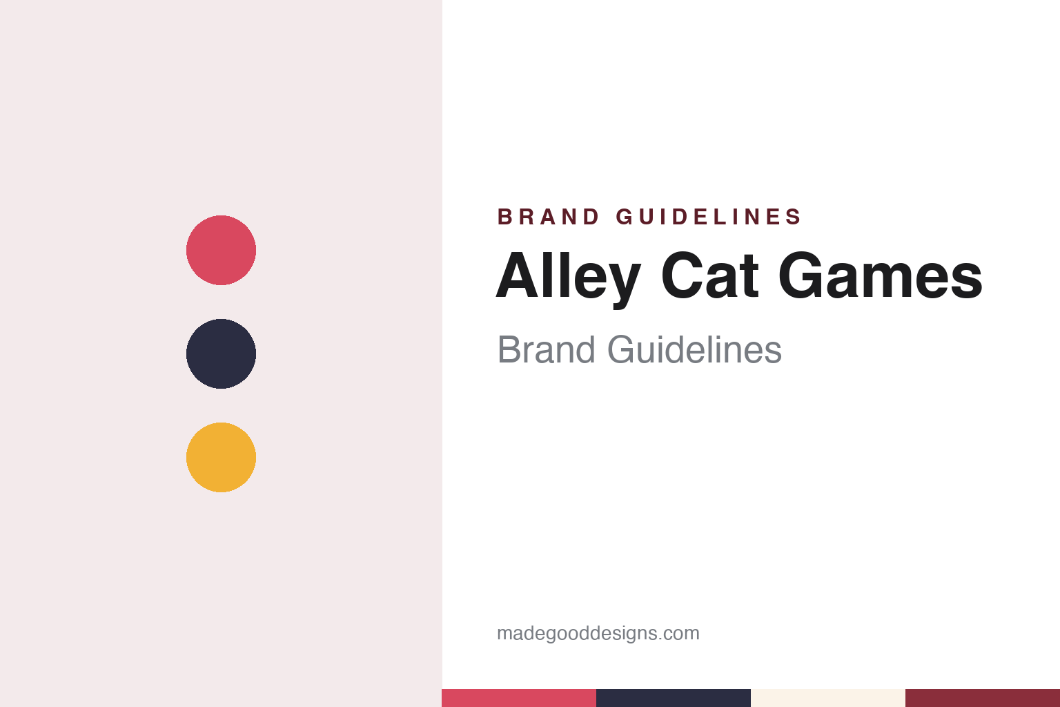 Alley Cat Games Brand Guidelines: The Cambridge Publisher of Dice Hospital & Kittin