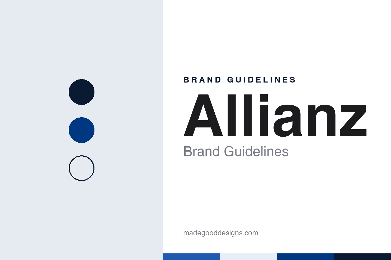 Allianz brand guidelines — abstract colour discs and material texture (original homage; not a Allianz product or logo)