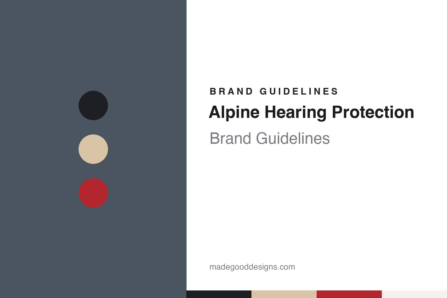 Alpine Hearing Protection brand guidelines — abstract colour discs and material texture (original homage; not a Alpine Hearing Protection product or logo)