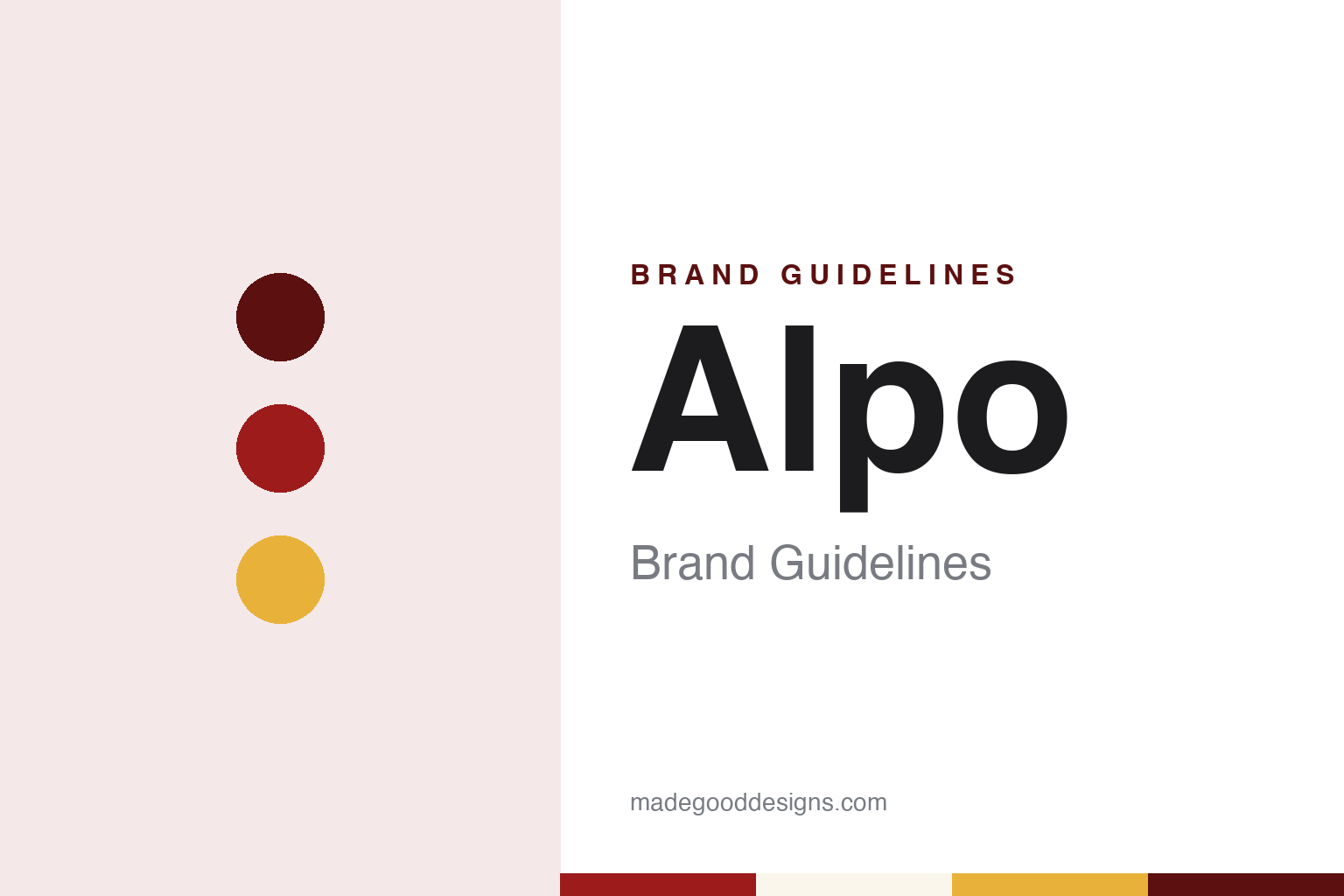 Alpo brand guidelines — abstract colour discs and material texture (original homage; not a Alpo product or logo)